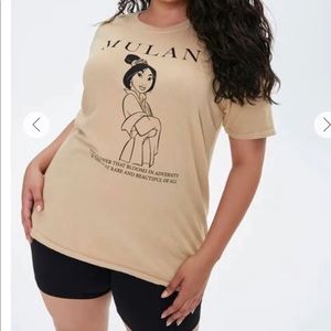 3X Disney princess Mulan T-shirt lightweight Material the flower that blooms in